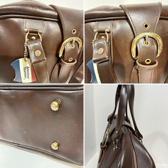 Vintage 1960 1970's American Tourister Carry On Tote Overnight Luggage - Picture 8 of 16